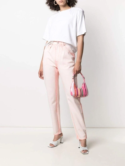 Shop Alberta Ferretti Trousers In Fantasia Rosa