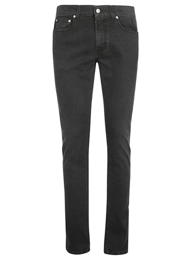 Shop Alexander Mcqueen Trousers In Black Washed