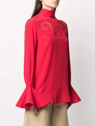 Shop Patou Top In Capucine Red