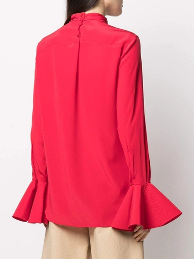 Shop Patou Top In Capucine Red