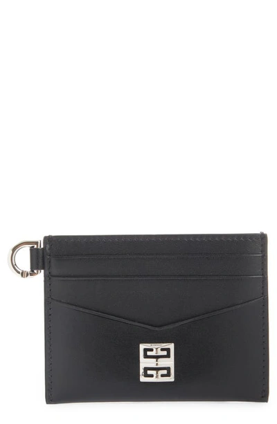 Shop Givenchy 4g Leather Card Case In 001-black