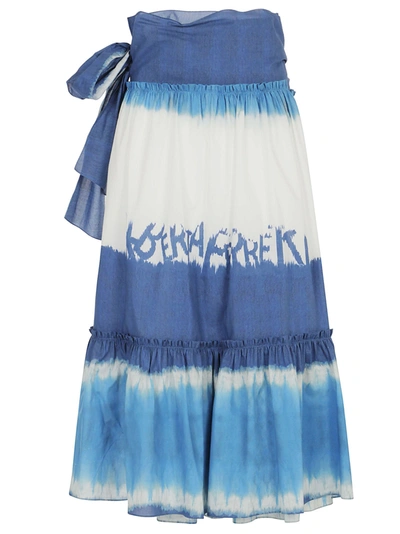 Shop Alberta Ferretti Skirts In Fantasia Blu