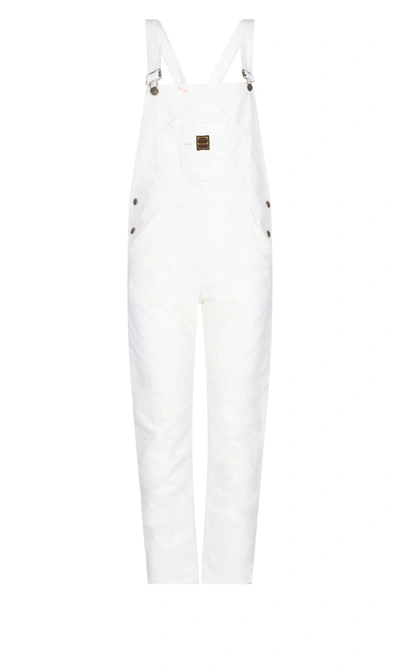 Washington Dee Cee Logo Patch Organic Cotton Dungarees In White