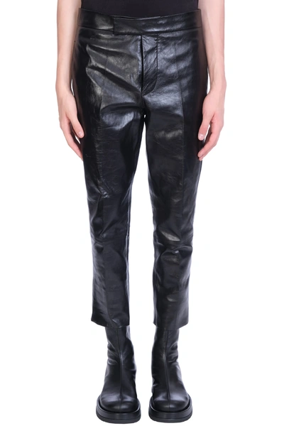 Shop Sapio Pants In Black Leather