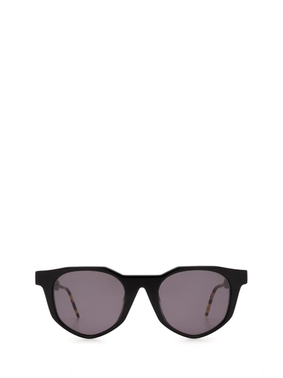 Shop Soya Evan Shiny Black Sunglasses