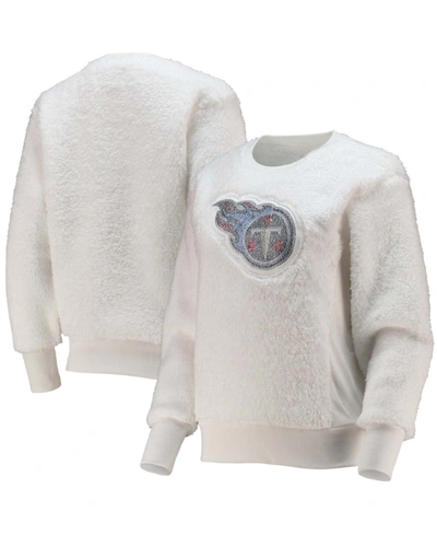 Touché Women's White Tennessee Titans Milestone Tracker Pullover Sweatshirt In White
