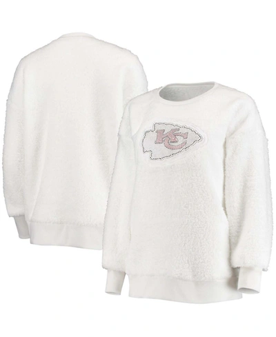 Shop Touché Women's White Kansas City Chiefs Milestone Tracker Pullover Sweatshirt