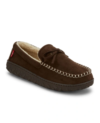 Shop Levi's Men's Kameron Moccasin Slippers In Brown