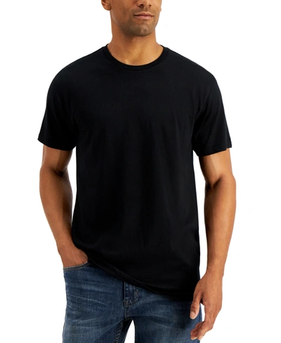 Shop Alfani Men's Solid T-shirt, Created For Macy's In Black