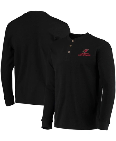 Shop Dunbrooke Men's Black Arizona Cardinals Maverick Thermal Henley Long Sleeve T-shirt