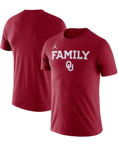 Shop Jordan Men's Crimson Oklahoma Sooners Family T-shirt
