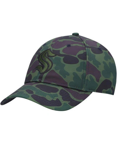 Shop Adidas Originals Men's Camo Seattle Kraken Locker Room Slouch Adjustable Hat