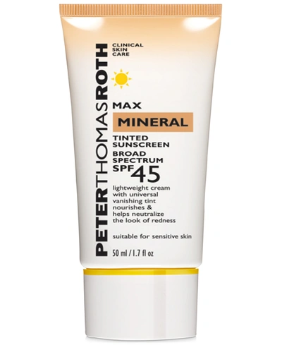 Peter Thomas Roth Max Mineral Tinted Sunscreen Cream Broad Spectrum Spf 45