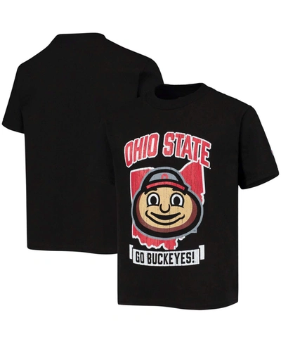 Champion Youth Black Ohio State Buckeyes Strong Mascot T-shirt In Black