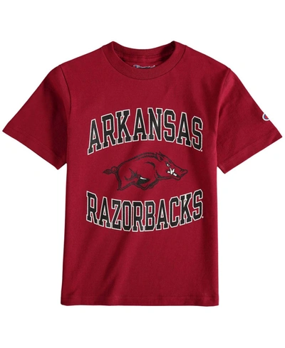 Champion Youth Boys Cardinal Arkansas Razorbacks Circling Team Jersey T-shirt In Cardinal