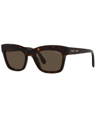 Shop Vogue Mbb X  Eyewear Sunglasses, Vo5392s 50 In Dark Havana - Dark Brown
