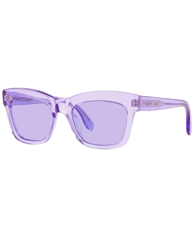 Shop Vogue Mbb X  Eyewear Sunglasses, Vo5392s 50 In Transparent Lilac - Violet