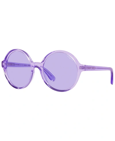 Shop Vogue Mbb X  Eyewear Sunglasses, Vo5392s 54 In Transparent Lilac - Violet