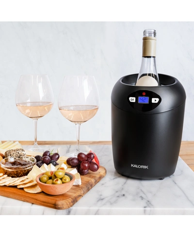 Shop Kalorik Wine Chiller In Black