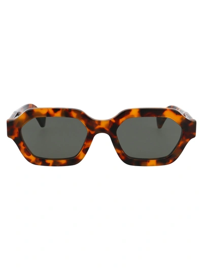 Shop Retrosuperfuture Pooch Hexagonal Sunglasses In Brown