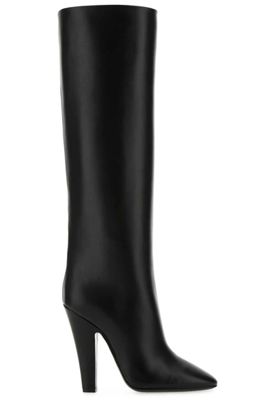 Shop Saint Laurent 68 Tube Boots In Black