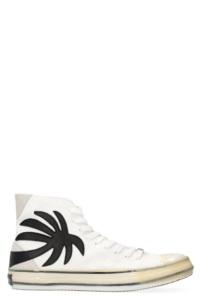 Shop Palm Angels Palm Tree Print High In White