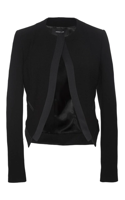 Shop Derek Lam Black Virgin Wool Cardigan Jacket