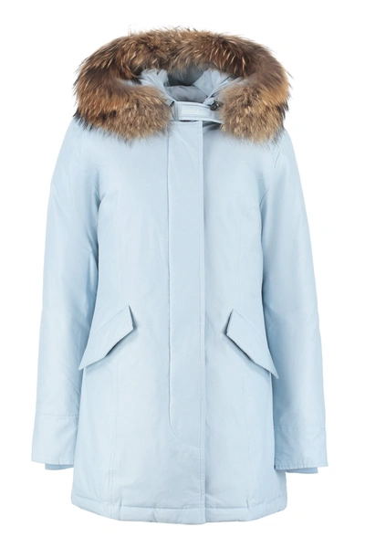 Woolrich Rossclair Fur Hood Parka In Blue | ModeSens