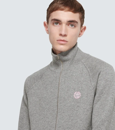 Shop Alexander Mcqueen Cashmere-blend Sweatshirt In Light Grey Mel/pink