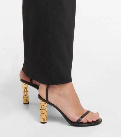 Shop Givenchy G Cube 85 Leather Sandals In Black