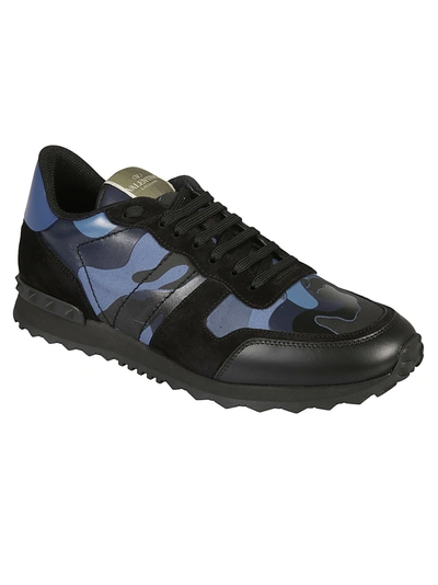 Shop Valentino Garavani Sneakers In Bluette-marine/nero/nero-new B