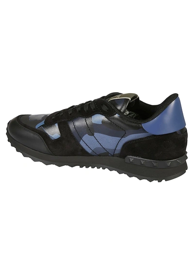 Shop Valentino Garavani Sneakers In Bluette-marine/nero/nero-new B