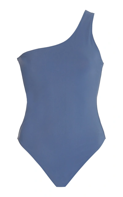 Shop Lido Ventinove One-shoulder Swimsuit In Blue