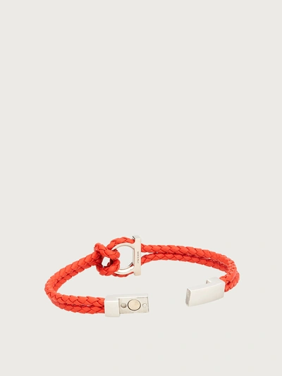 Shop Ferragamo Gancini Bracelet - Size 19 In Red