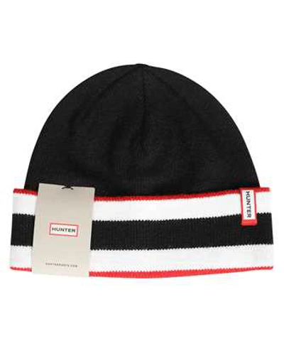 Shop Hunter Branded Stripe Beanie In Black