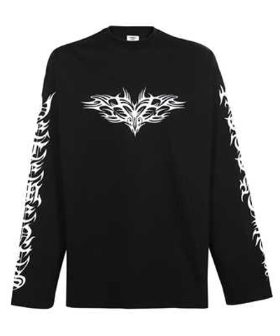 Shop Vetements Gothic Logo Longsleeve Sweatshirt In Black