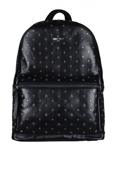Shop Jimmy Choo Luxury Backpack   Wilmer  Black Leather Backpack