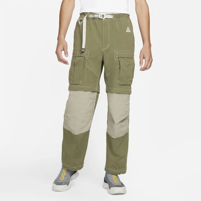 Shop Nike Acg "smith Summit" Men's Cargo Pants In Medium Olive,light Army,summit White