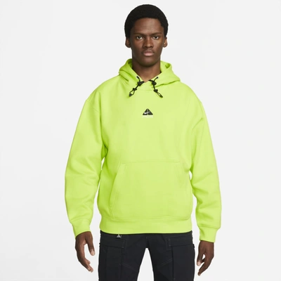 Shop Nike Acg Therma-fit Fleece Pullover Hoodie In Cyber,summit White