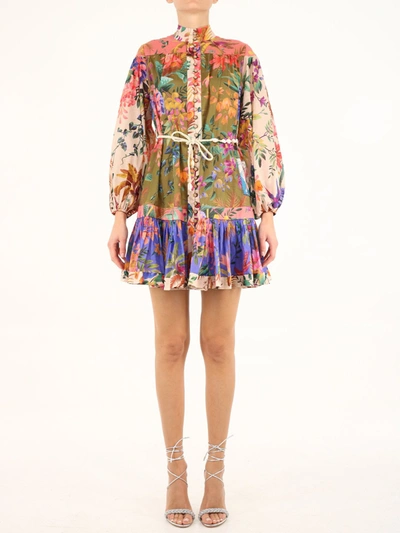 Shop Zimmermann Tropicana Mini Dress In Multicolor