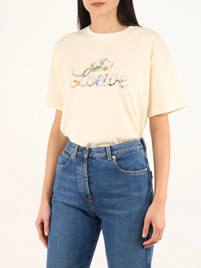 Shop Loewe Cream T-shirt