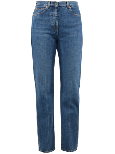 Shop Gucci Straight Fit Jeans In Blue