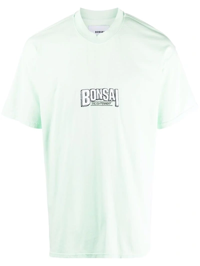 Shop Bonsai Embroidered-logo T-shirt In Green