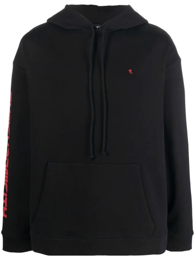 Shop Raf Simons Synchronicity Print Hoodie In Black