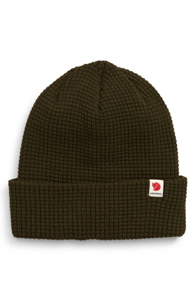 Shop Fjall Raven Tab Beanie In Deep Forest