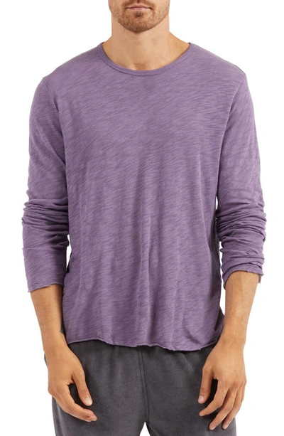 Shop Atm Anthony Thomas Melillo Destroyed Long Sleeve T-shirt In Faded Grape