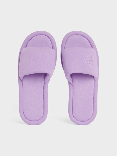 Shop Pangaia Jersey Slippers In Orchid Purple