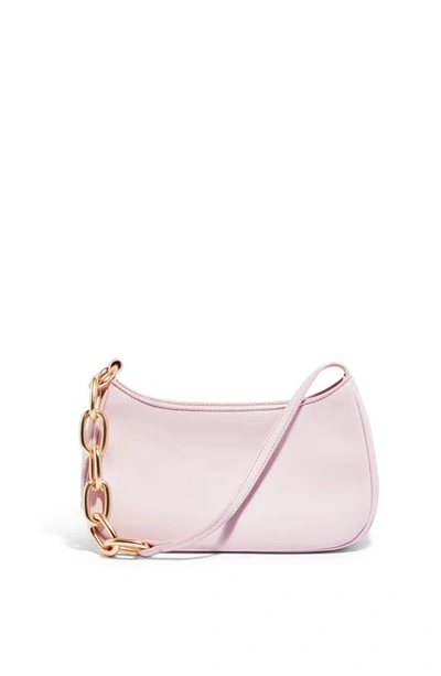 Shop House Of Want Newbie Vegan Leather Shoulder Bag In Pale Pink
