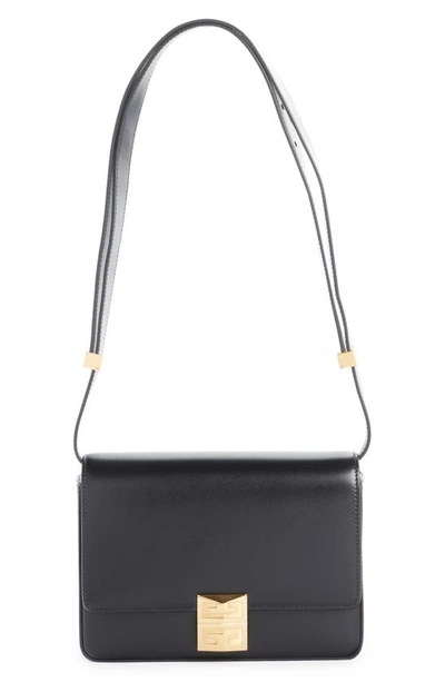Shop Givenchy Medium 4g Leather Crossbody Bag In 001-black