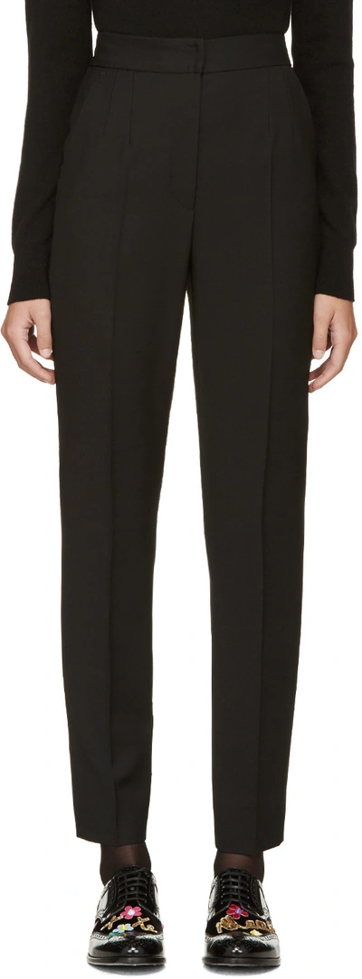 Dolce & Gabbana Wool Trousers With Bands In Nero (black)